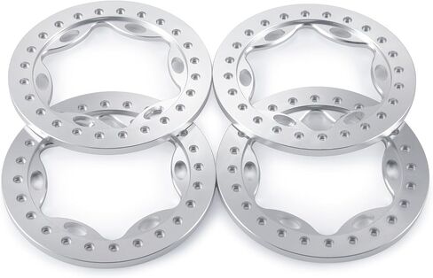 RCHUBAM 4Pcs 2.9" Wheel Outer Rim Rings 1/6 Scale Aluminum RC Beadlock Rings Set Replacement Wheel Parts for Axial SCX6 AXI05000 JLU SCX6 II AXI05001 RC Crawler Car (Black) in Saudi Arabia