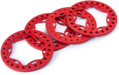 RCLIONS 4pcs 2.2inch RC Beadlock Wheel Rim Replacement Ring Aluminum Metal for 1/10 RC Crawler Car 2.2" Wheels (Silver) in Saudi Arabia