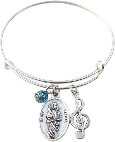 St Cecilia Music Lover Catholic Confirmation Bracelet for Girls in Saudi Arabia