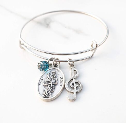 St Cecilia Music Lover Catholic Confirmation Bracelet for Girls in Saudi Arabia