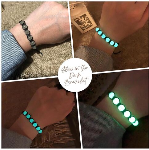 هدايا عيد الحب له ولها | أساور الأزواج المطابقة المغناطيسية المصنوعة يدويًا | الصديق الصديقة أفضل صديق أحبك زوجة زوج هدايا | أساور خرز اليراع المتوهج في الظلام للجنسين in Kuwait