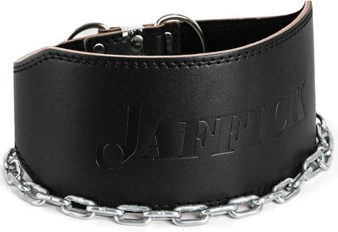 Jaffick Dip Belt with Steel Chain for Weightlifting Pullup Gym Weighted Lifting Belt for Powerlifting Squat Bodybuilding Waist Support for Both Men and Women in Saudi Arabia