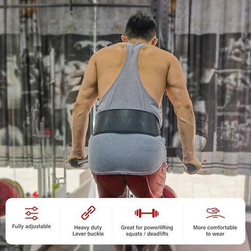 حزام جافيك ديب مع سلسلة فولاذية لرفع الأثقال وحزام رفع الأثقال في صالة الألعاب الرياضية لرفع الأثقال القرفصاء وكمال الأجسام ودعم الخصر لكل من الرجال والنساء in Kuwait