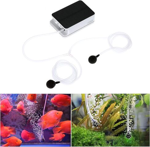 بركة الأكسجين - مهوية الأكسجين تعمل بالطاقة الشمسية مع مضخة هواء USB خزان الأسماك الأكسجين مضخة الأكسجين المياه لحوض السمك حوض السمك بركة بركة in Kuwait