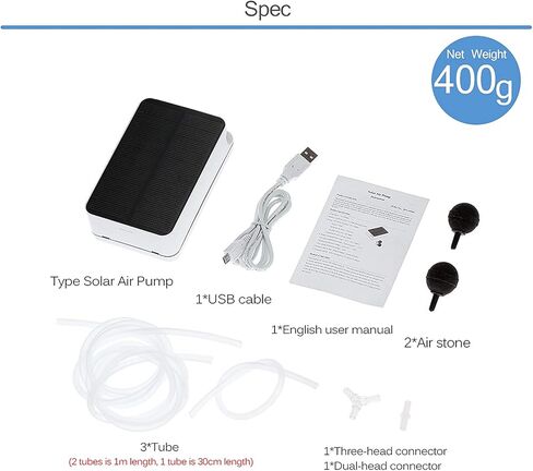 بركة الأكسجين - مهوية الأكسجين تعمل بالطاقة الشمسية مع مضخة هواء USB خزان الأسماك الأكسجين مضخة الأكسجين المياه لحوض السمك حوض السمك بركة بركة in Kuwait