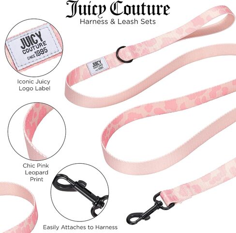 Juicy Couture Colorful Camo Dog Harness and Leash Set – Adjustable Puppy Harness with Puppy Leash & Mesh Padding Dog Harness, Large in Saudi Arabia