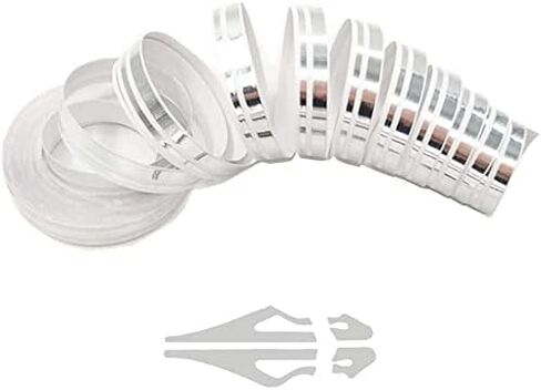 ZATOOTO Pinstripe Tape for Cars - DIY Vinyl Chrome Pin Striping Decals, 385×0.47 inches Auto Waterproof Pin Stripe Tape Emblems Trim, Universal for Automotive Musical Instrument Home Door etc in Saudi Arabia