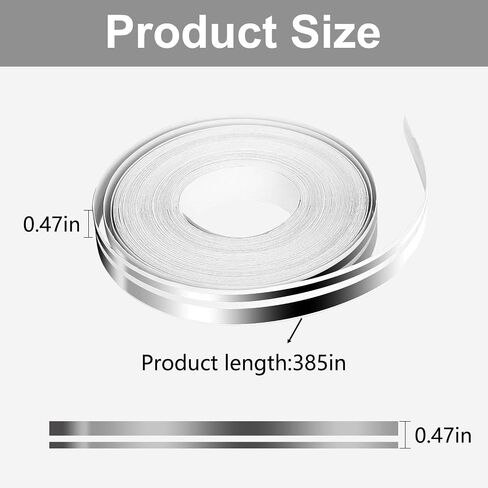 ZATOOTO Pinstripe Tape for Cars - DIY Vinyl Chrome Pin Striping Decals, 385×0.47 inches Auto Waterproof Pin Stripe Tape Emblems Trim, Universal for Automotive Musical Instrument Home Door etc in Saudi Arabia