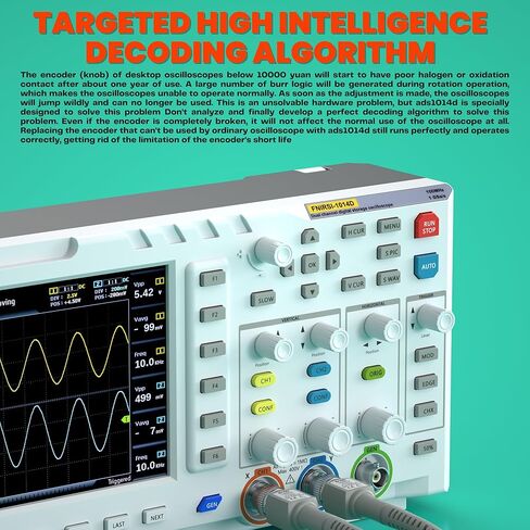 FNIRSI ADS1014D ثنائي القناة تخزين رقمي USB راسم الذبذبات مع وظيفة إشارة مولد 100MHz 1GSa/s 240Kb، 7 "LCD in Kuwait