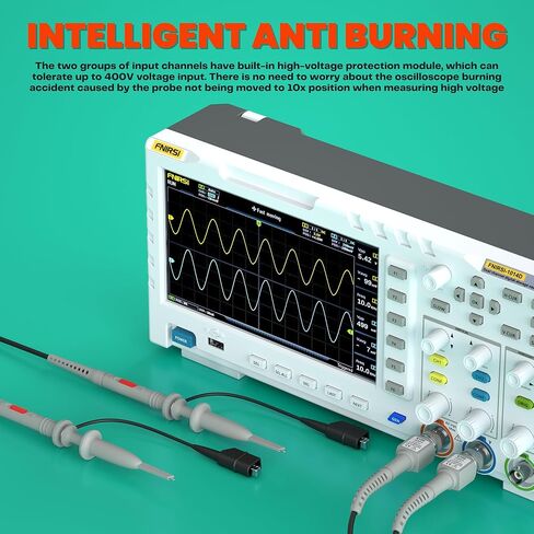 FNIRSI ADS1014D ثنائي القناة تخزين رقمي USB راسم الذبذبات مع وظيفة إشارة مولد 100MHz 1GSa/s 240Kb، 7 "LCD in Kuwait