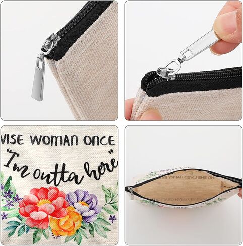 Weewooday Retirement Present for Women Retired Makeup Bag and Keychain for Wife Mom Grandma Coworkers Teachers(Chic) in Saudi Arabia
