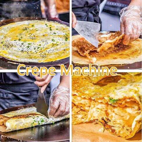Crepe Machine, 15.7 In Commercial Crepe Maker Machine, Methane Gas Spring Roll Maker, Pancake Big Hotplate Non Stick, Ideal for Business, Get-Togethers, Egg Pancakes, Hot Dogs in Saudi Arabia