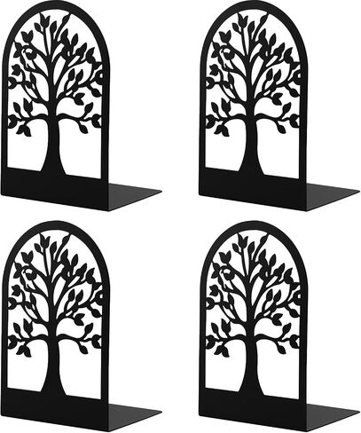 MSDADA Bookends, Premium Book Ends for Shelves, Non Skid Metal Bookend for Heavy Books, Book Ends for Home Office Decorative, Abstract Art Design Book Stopper Holder Supports (1pair) in Saudi Arabia