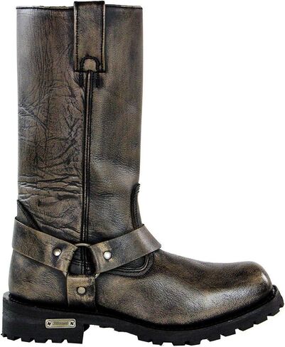 Xelement X99005 Men's Throttle Distressed Brown Motorcycle Performance Leather Boots - 9.5 in Saudi Arabia