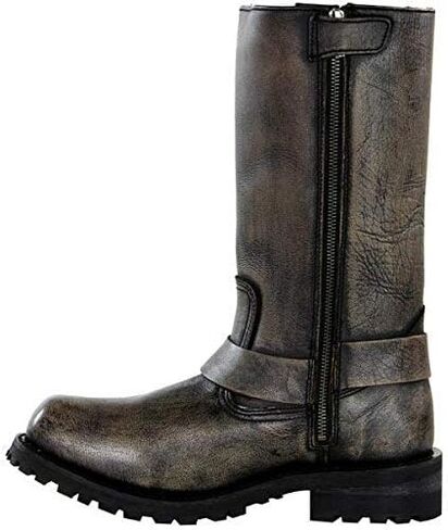 Xelement X99005 Men's Throttle Distressed Brown Motorcycle Performance Leather Boots - 9.5 in Saudi Arabia