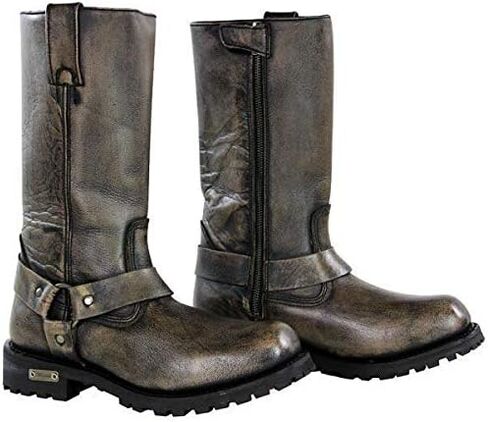 Xelement X99005 Men's Throttle Distressed Brown Motorcycle Performance Leather Boots - 9.5 in Saudi Arabia