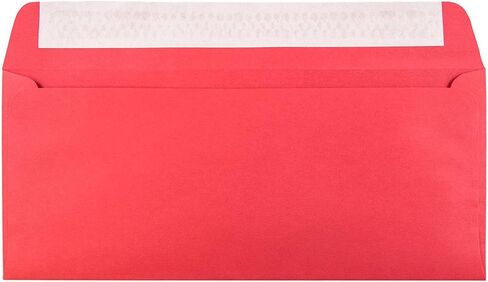 JAM PAPER #10 Business Colored Recycled Envelopes with Peel and Seal Closure - 4 1/8 x 9 1/2 - Red Recycled - 50/Pack in Saudi Arabia
