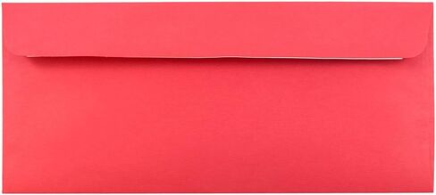 JAM PAPER #10 Business Colored Recycled Envelopes with Peel and Seal Closure - 4 1/8 x 9 1/2 - Red Recycled - 50/Pack in Saudi Arabia