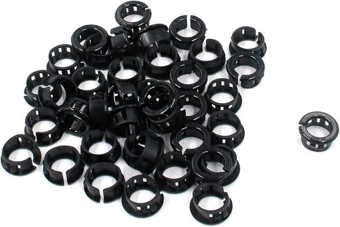 T Tulead 40PCS Black Bushing Cable Bushing Hole Snap Bushing Electric Snap Bushing 0.75" Mounting Diameter in Saudi Arabia