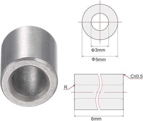 uxcell Sleeve Bearings 10mmx12mmx8mm Chrome Steel Oilless Bushing 2pcs in Saudi Arabia