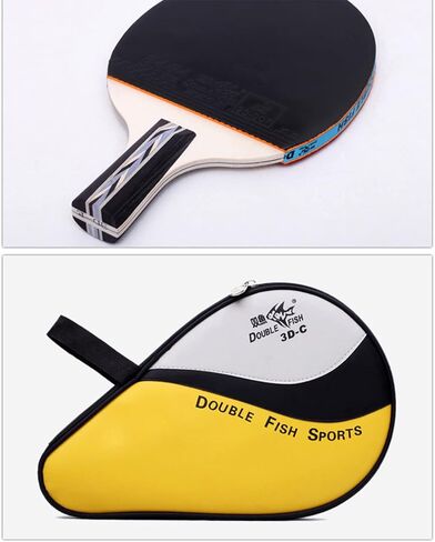 DOUBLE FISH Ping Pong Paddle | Table Tennis Racket & ITTF Approved Rubber | Training Wooden Ping Pong Paddles for Beginners,Table Tennis Paddle with Carry Storage Case in Saudi Arabia