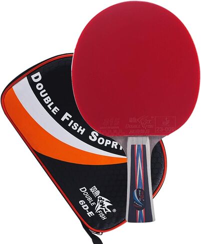 DOUBLE FISH Ping Pong Paddle | Table Tennis Racket & ITTF Approved Rubber | Training Wooden Ping Pong Paddles for Beginners,Table Tennis Paddle with Carry Storage Case in Saudi Arabia