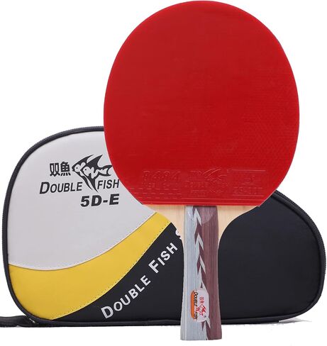 DOUBLE FISH Ping Pong Paddle | Table Tennis Racket & ITTF Approved Rubber | Training Wooden Ping Pong Paddles for Beginners,Table Tennis Paddle with Carry Storage Case in Saudi Arabia