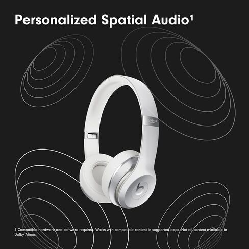 Beats Solo3 Wireless On-Ear Headphones - Apple W1 Headphone Chip, Class 1 Bluetooth, 40 Hours of Listening Time, Built-in Microphone - Silver in Saudi Arabia