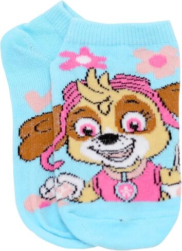 Nickelodeon Girl's 5 Pack Paw Patrol No Show Socks, Sky Blue, Small in Saudi Arabia