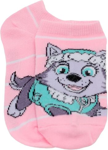 Nickelodeon Girl's 5 Pack Paw Patrol No Show Socks, Sky Blue, Small in Saudi Arabia