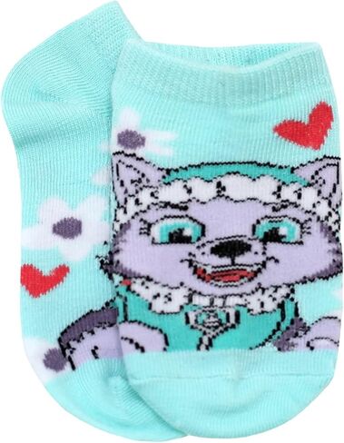 Nickelodeon Girl's 5 Pack Paw Patrol No Show Socks, Sky Blue, Small in Saudi Arabia