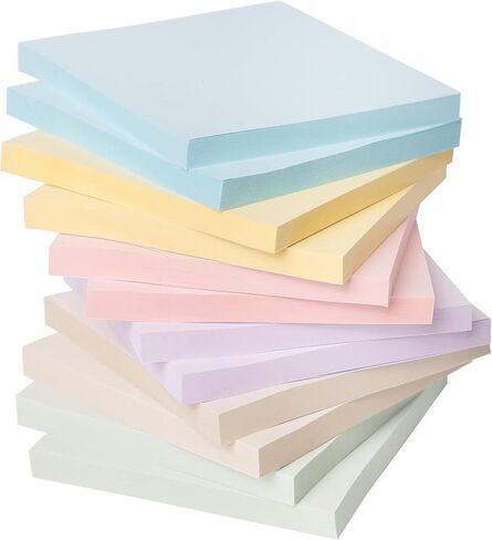 Sticky Notes 3x3in, 12 Sticky Note Pads, 6 Morandi Colors, Colored/Colorful Sticky Notes Bulk, Cute Stick Notes 60 Sheets/Pad, 720 Sheets in Total, Ideal Office School Stationary Supplies in Saudi Arabia