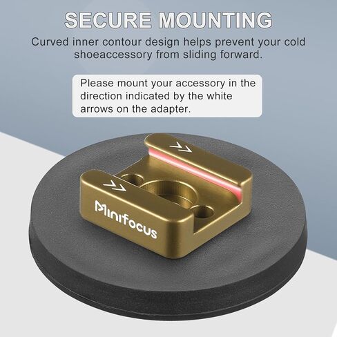 حامل كاميرا مغناطيسي MINIFOCUS مع محول حذاء بارد، قاعدة مغناطيسية مستديرة قوية مع فتحة 1/4 بوصة - 20 خيط، قطر 2.16 بوصة، سمك 0.31 بوصة لجميع معدات التصوير الفوتوغرافي مع حامل الحذاء الساخن القياسي in Kuwait