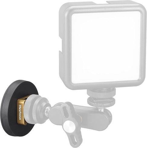 حامل كاميرا مغناطيسي MINIFOCUS مع محول حذاء بارد، قاعدة مغناطيسية مستديرة قوية مع فتحة 1/4 بوصة - 20 خيط، قطر 2.16 بوصة، سمك 0.31 بوصة لجميع معدات التصوير الفوتوغرافي مع حامل الحذاء الساخن القياسي in Kuwait