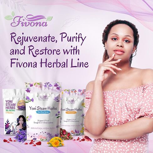 FIVONA Yoni Steaming Herbs - For Feminine Use And Rituals - V-Detox, Cleanse, Wash, Odor Control - 2 to 4 sessions - Female PH Balance- 1.76 Ounces in Saudi Arabia