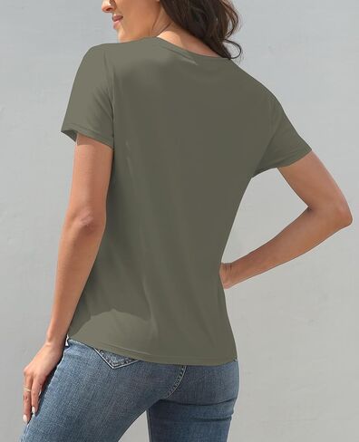 KevaMolly 3 Piece Basic T Shirts for Women 2024 UPF 50+ Short Sleeve Casual Summer Tops Solid Loose Fit Tshirt in Saudi Arabia
