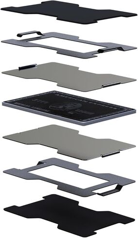 Radix Element Slim Wallet - RFID Blocking Minimalist Card Holder Money Clip (Black, Aluminum) in Saudi Arabia