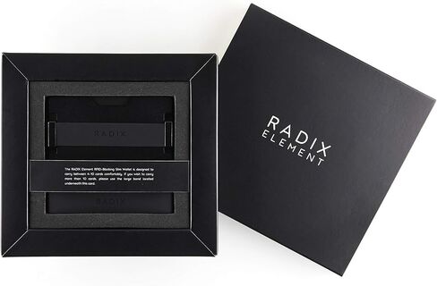 Radix Element Slim Wallet - RFID Blocking Minimalist Card Holder Money Clip (Black, Aluminum) in Saudi Arabia