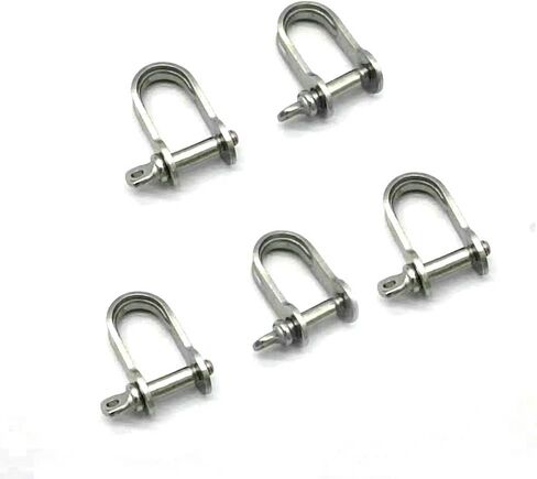 JY-MARINE 4mm Stamped Shackle Stainless Steel 316 Marine Grade,Flat D Ring Shackle-5 Pcs in Saudi Arabia