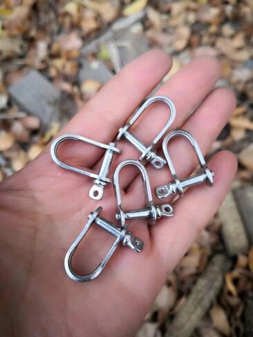 JY-MARINE 4mm Stamped Shackle Stainless Steel 316 Marine Grade,Flat D Ring Shackle-5 Pcs in Saudi Arabia