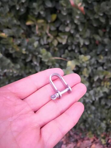 JY-MARINE 4mm Stamped Shackle Stainless Steel 316 Marine Grade,Flat D Ring Shackle-5 Pcs in Saudi Arabia