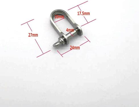 JY-MARINE 4mm Stamped Shackle Stainless Steel 316 Marine Grade,Flat D Ring Shackle-5 Pcs in Saudi Arabia