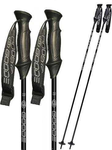 GOODE - G-Max (set of 2) - Our shafts use the shock absorption properties of carbon to enhance your skiing experience - Classic Silver / 52"/130cm in Kuwait
