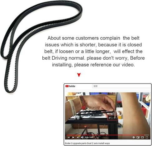 BCZAMD GT2 Closed Timing Belt 616mm/ 24.2 inch for Ender 3 Dual Z Axis Dual Z Tension Kit Replacement Part, 2Pcs in Kuwait