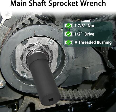 AUFER 1 7/8 بوصة عمود ضرس رئيسي مفتاح ربط بكرة قفل الجوز أداة متوافقة مع التوائم الكبيرة 1936-2006 كاميرا مزدوجة 1999-2006 مقبس قفل المحرك الرئيسي مع محرك 1/2 بوصة in Kuwait