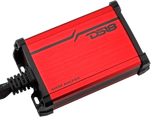 DS18 MP.4A Marine and Powersports Amplifier 4-Channel Full-Range Class D IP67 4 x 40 Watts Rms @ 4-Ohm - Compact Waterproof Amplifier 480W Max Power - Great for Marine/Motorsports and all applications in Saudi Arabia