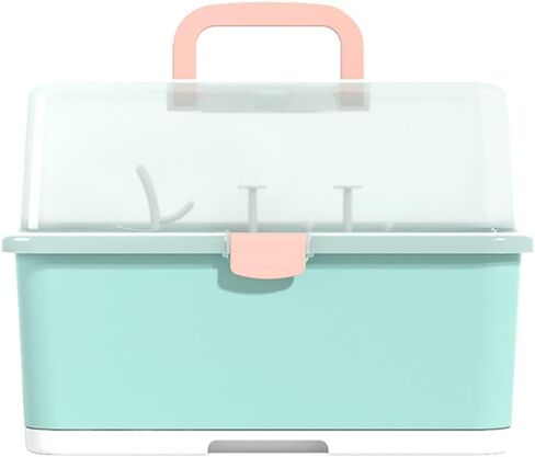 Zerodeko Dish Drying Rack Baby Bottle Drying Rack with Lid Cover Baby Bottle Storage Box Sippy Cup Drying Holder Bottle Nipples Accessories Space Saver Kitchen Cabinet Organizer Bottle Sterilizer in Saudi Arabia