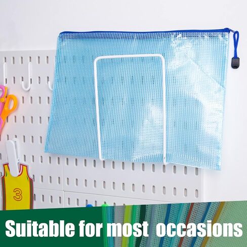 Koogel 12PCS Mesh Zipper Pouches, A4 Size Zipper Pouch for Organizing, Waterproof Zipper Bags Small Zipper Pouch for School Supplies, Office Supplies, Travel Storage in Saudi Arabia