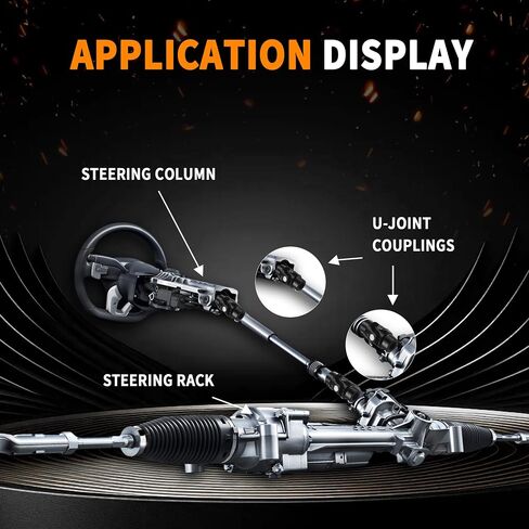 3/4-36 Spline X 3/4" DD Black Steering Universal Joint Single U Joint Shaft in Saudi Arabia