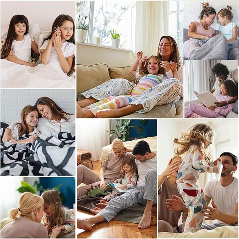 Funnycokid Girls Pajamas Set 3 Piece Sleepwear Short Sleeve Shirt Top Pants Shorts 7-14 Years in Kuwait